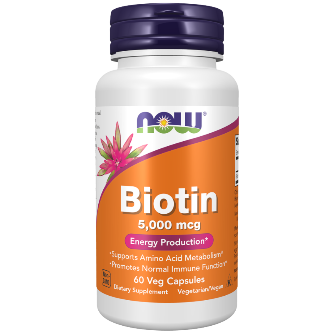 Biotin, 5000mcg, 60 Caps