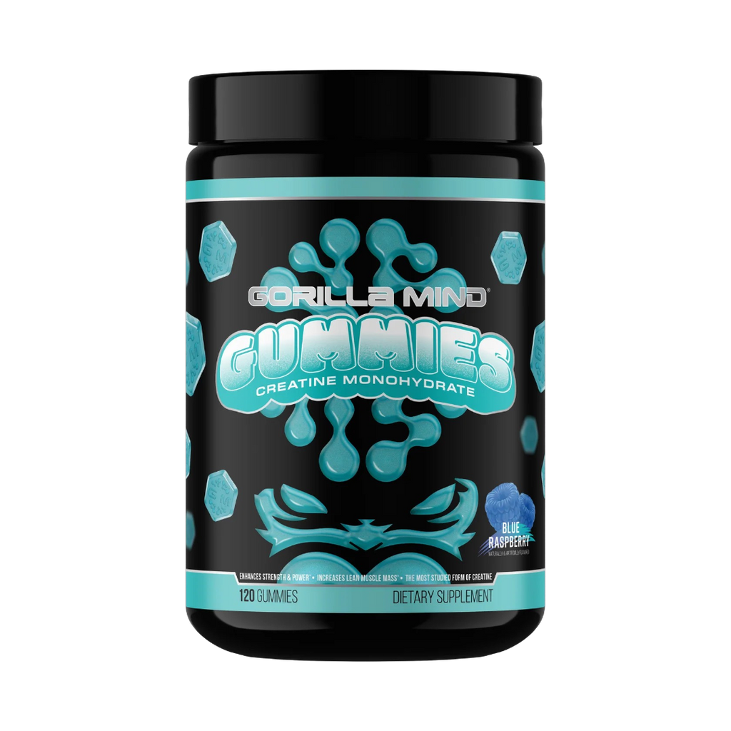 Gorilla Mind Creatine Gummies, Blue Raspberry