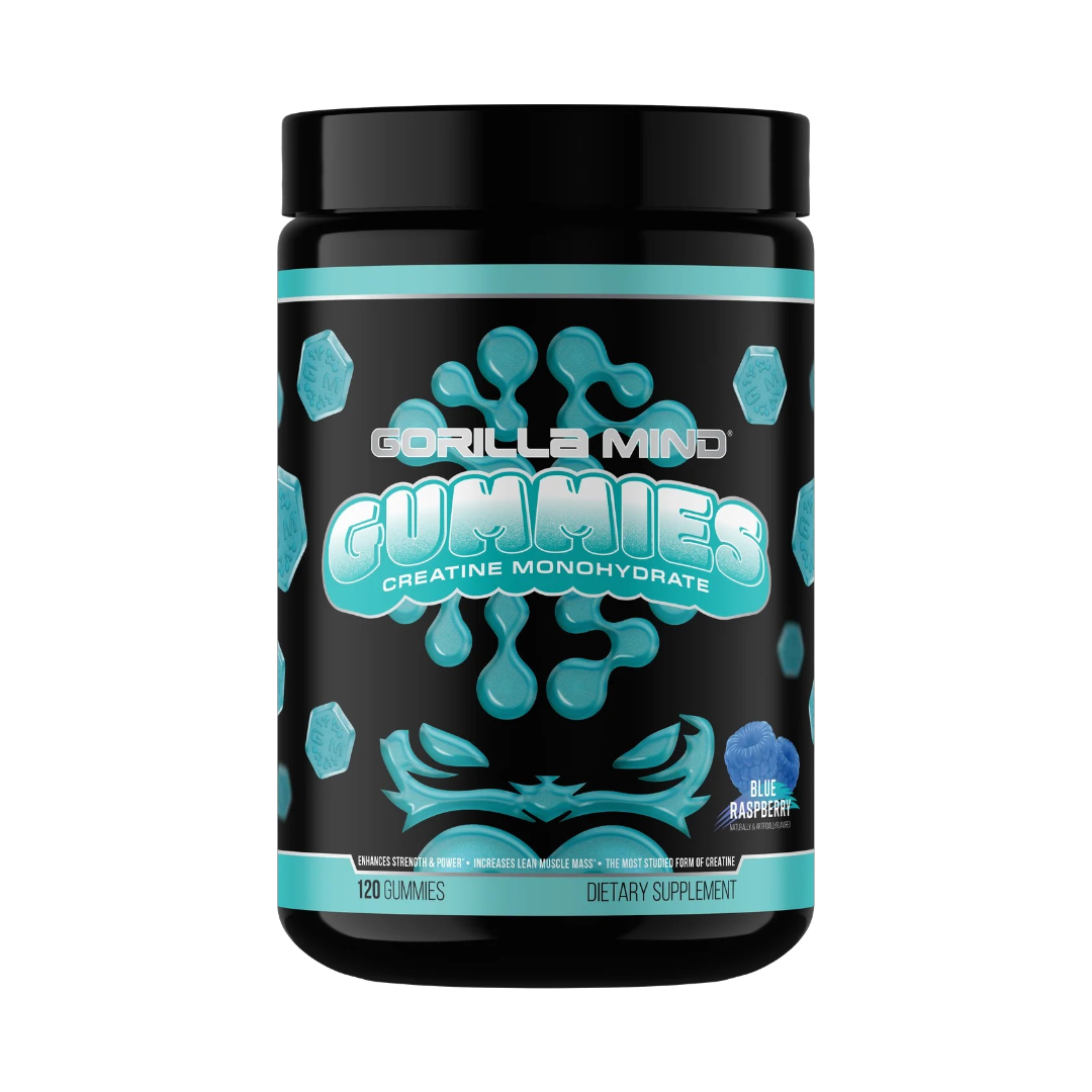 Gorilla Mind Creatine Gummies, Blue Raspberry