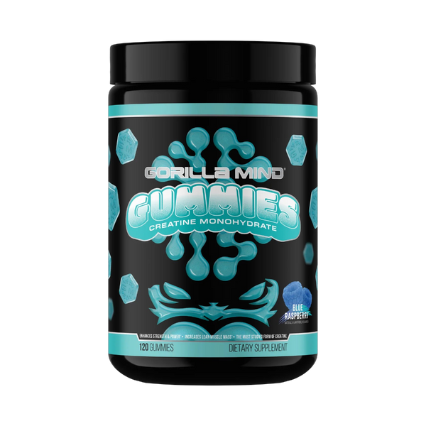 Gorilla Mind Creatine Gummies, Blue Raspberry Gorilla Mind Creatine Gummies, Blue Raspberry