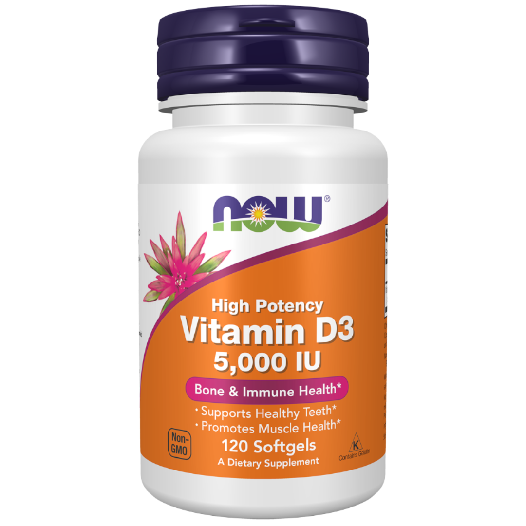 Vitamin D-3, 5000 IU, 120 Gels (NOW)