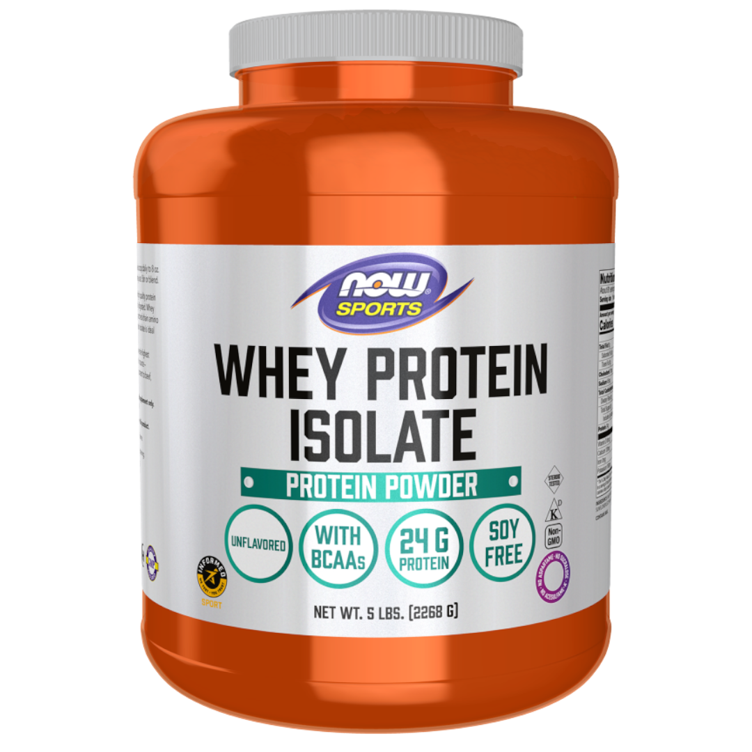 Whey Protein Isolate (NOW), 5lbs, Unflavored